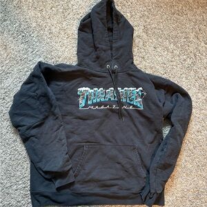 Thrasher Black Sweatshirt Casual Hoodie